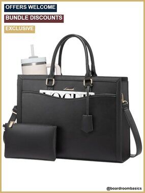 LOVEVOOK Laptop Tote Bag Large Work Computer Bag with Cup Holder